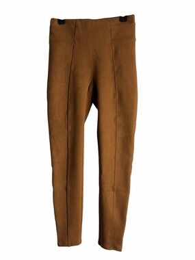 Spanx Faux Suede Leggings in Rich Caramel Size Medium